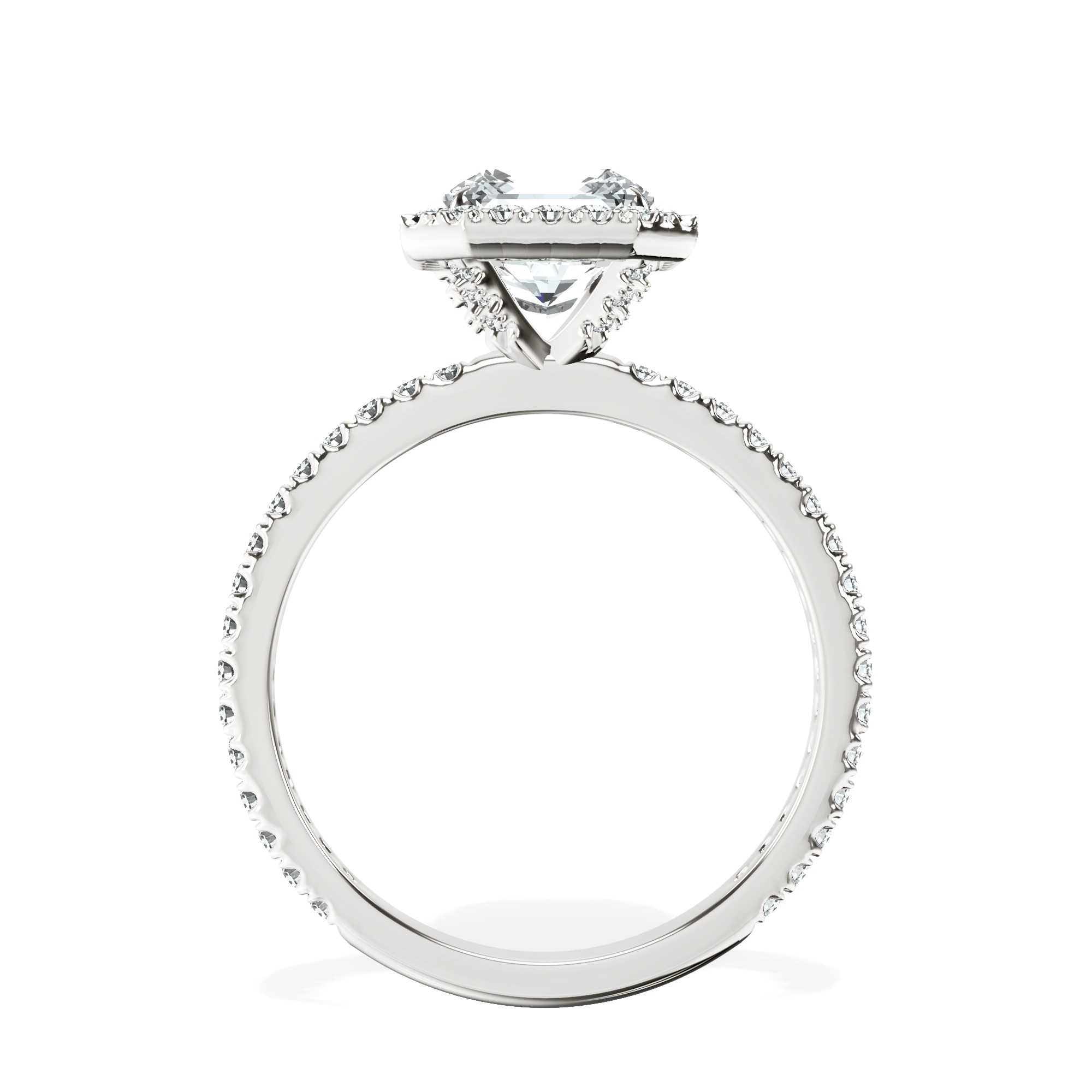 Klarissa Halo Lab Diamond Eternity Ring left view