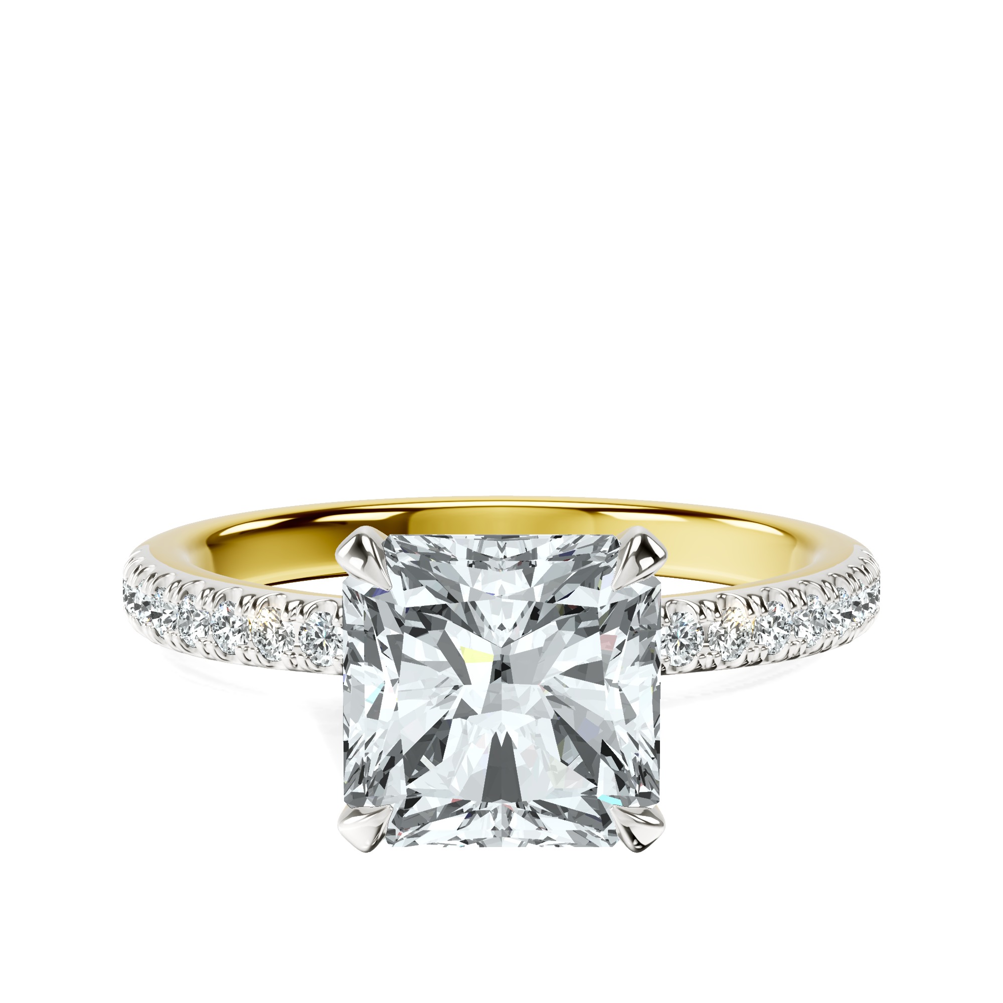 Etienne Secret Halo Lab Diamond Ring top view